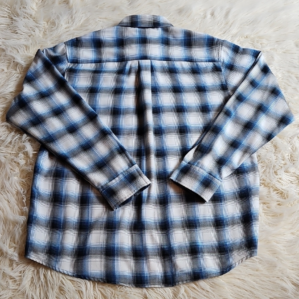 DIXXON Men's Black and Blue Plaid Shirt - Picture 5 of 5
